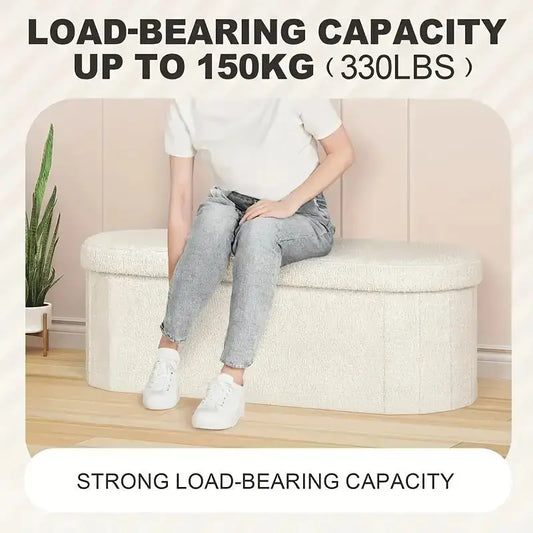 Oval Folding Footstool with Storage TM