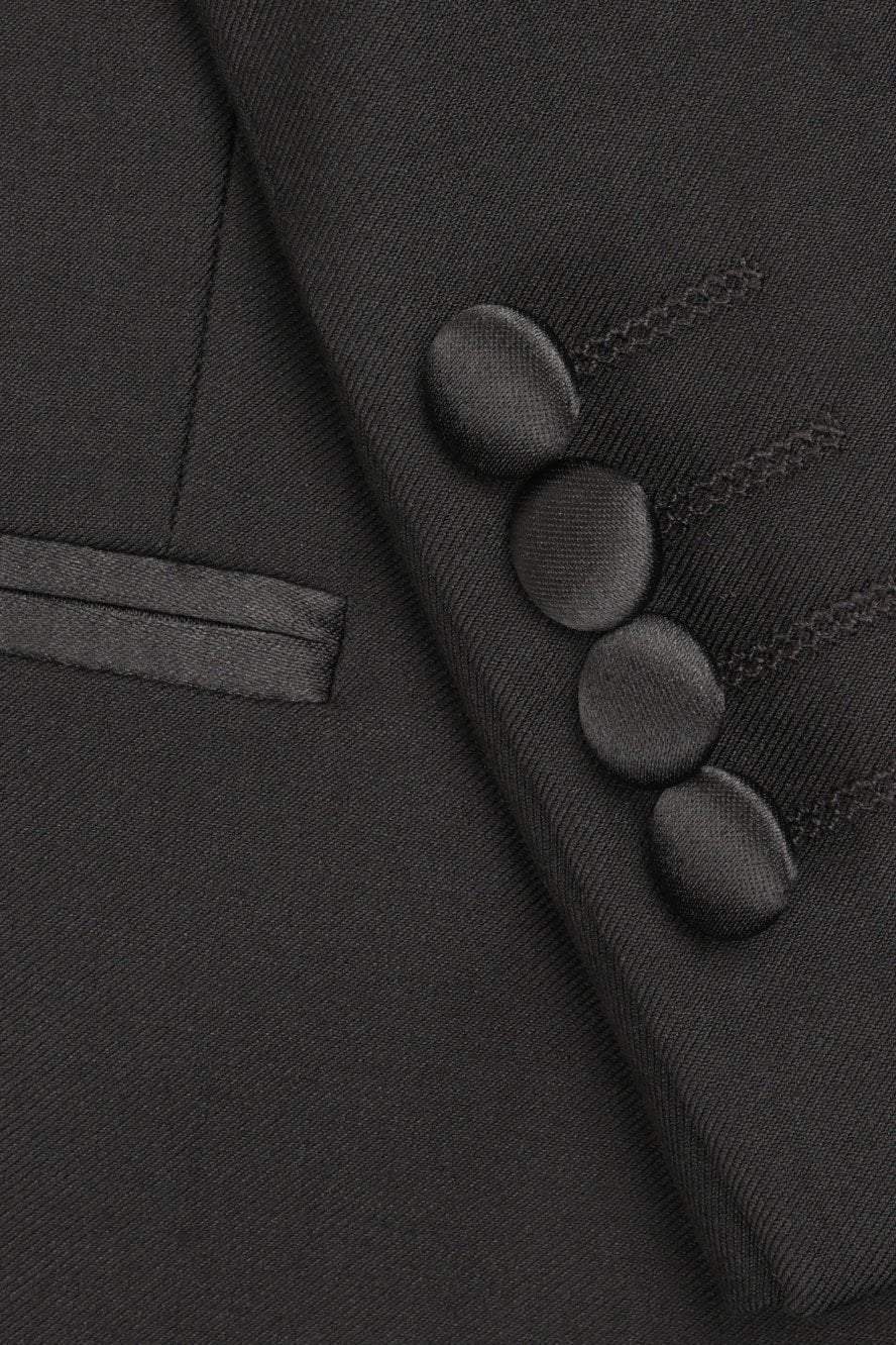"Milan" Black Tuxedo Jacket Peak (Separates) Tux-USA